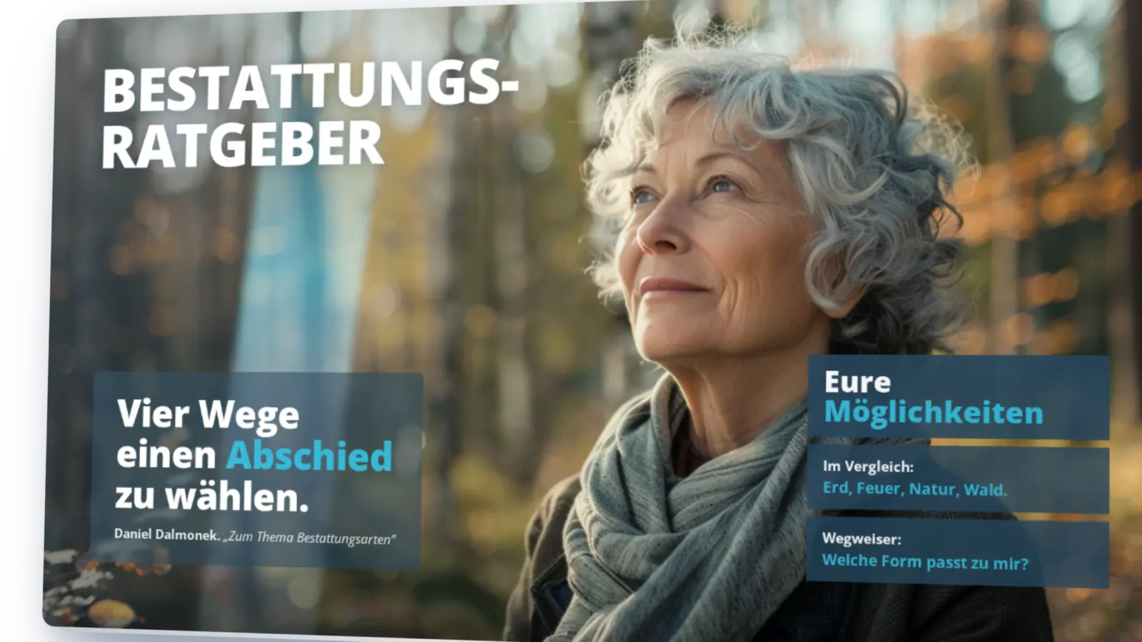 Bestattungsratgeber von Bestattung Reumiller: Vier Wege einen Abschied zu w&auml;hlen